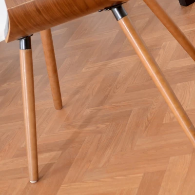 VÝPRODEJ - Designová jídelní židle SAROLTA - ořech / šedá 2