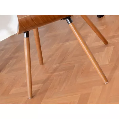 VÝPRODEJ - Designová jídelní židle SAROLTA - ořech / šedá 2