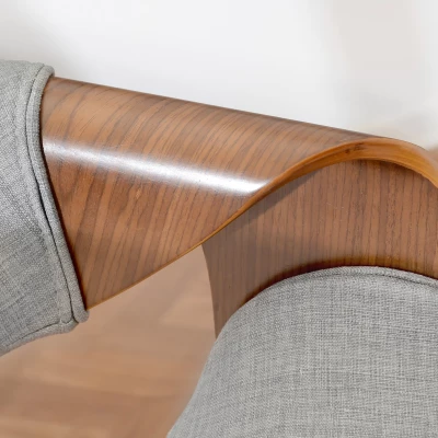 VÝPRODEJ - Designová jídelní židle SAROLTA - ořech / šedá 2