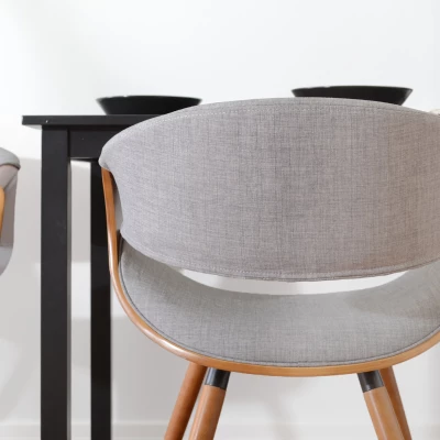 VÝPRODEJ - Designová jídelní židle SAROLTA - ořech / šedá 2