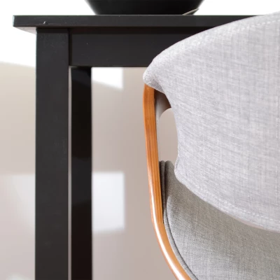 VÝPRODEJ - Designová jídelní židle SAROLTA - ořech / šedá 2