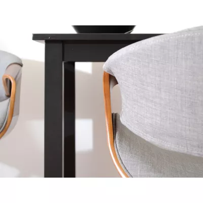 VÝPRODEJ - Designová jídelní židle SAROLTA - ořech / šedá 2