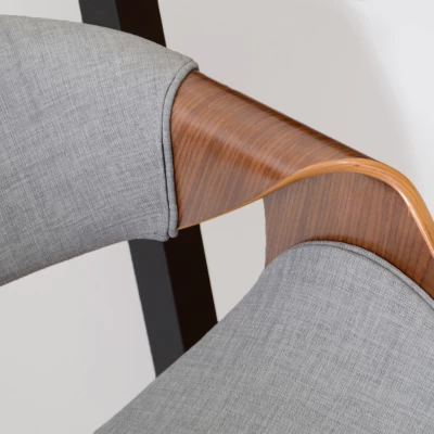 VÝPRODEJ - Designová jídelní židle SAROLTA - ořech / šedá 2