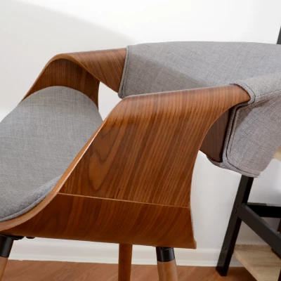 VÝPRODEJ - Designová jídelní židle SAROLTA - ořech / šedá 2