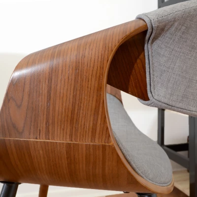 VÝPRODEJ - Designová jídelní židle SAROLTA - ořech / šedá 2