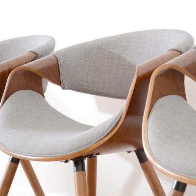 VÝPRODEJ - Designová jídelní židle SAROLTA - ořech / šedá 2