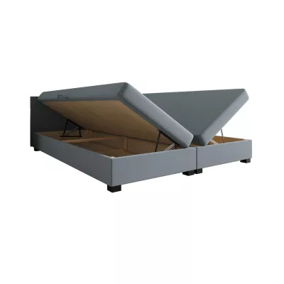 Manželská postel 160x200 LOCIKA DOUBLE 1 - černá / šedá