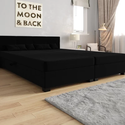 Manželská postel 160x200 LOCIKA DOUBLE 1 - černá