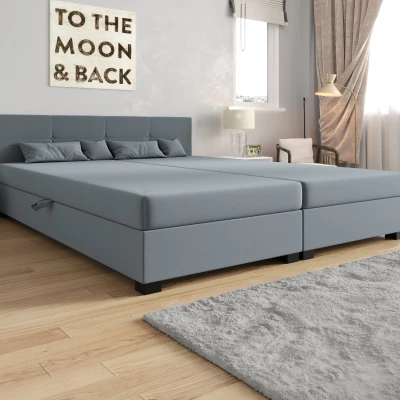 Manželská postel 160x200 LOCIKA DOUBLE 1 - modrošedá