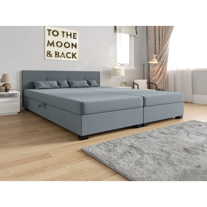 Manželská postel 160x200 LOCIKA DOUBLE 1 - modrošedá