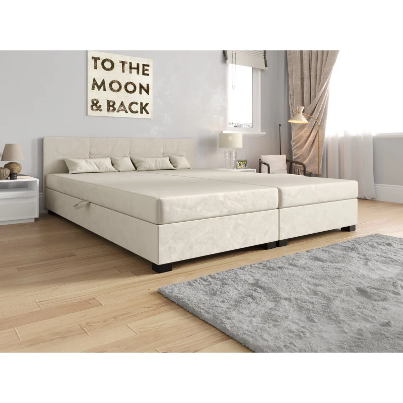 Manželská postel 160x200 LOCIKA DOUBLE 1 - ecru