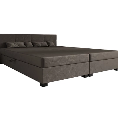 Manželská postel 160x200 LOCIKA DOUBLE 1 - tmavě hnědá