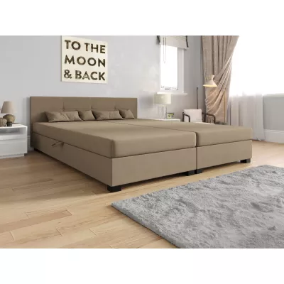 Manželská postel 140x200 LOCIKA DOUBLE 2 - hnědá