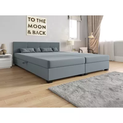 Manželská postel 140x200 LOCIKA DOUBLE 2 - modrošedá