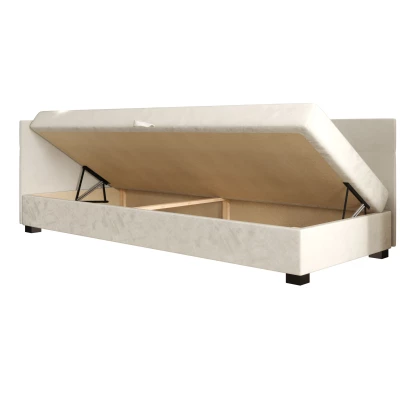 Jednolůžková čalouněná postel 100x195 LOCIKA PLUS 1 - šedá / světle šedá