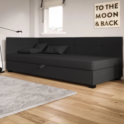 Jednolůžková čalouněná postel 100x195 LOCIKA PLUS 1 - šedá