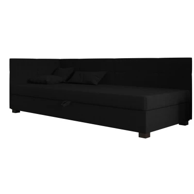 Jednolůžková čalouněná postel 100x195 LOCIKA PLUS 1 - černá