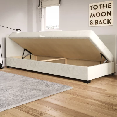 Jednolůžková čalouněná postel 100x195 LOCIKA PLUS 1 - hnědá