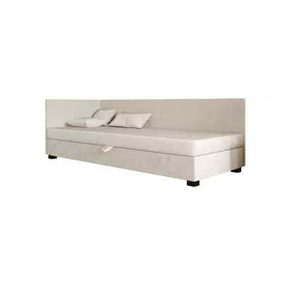 Jednolůžková čalouněná postel 100x195 LOCIKA PLUS 1 - ecru