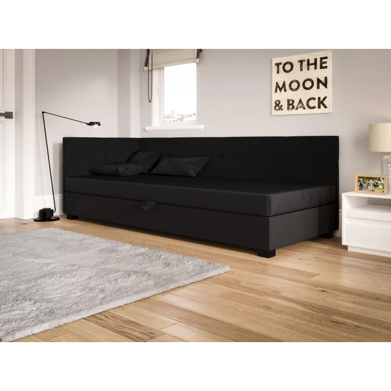 Jednolůžková čalouněná postel 100x195 LOCIKA PLUS 1 - grafitová