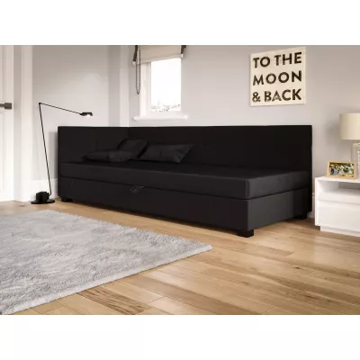Jednolůžková čalouněná postel 100x195 LOCIKA PLUS 1 - grafitová
