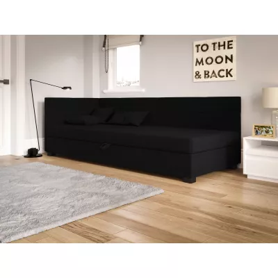Jednolůžková čalouněná postel 120x195 LOCIKA PLUS 2 - černá