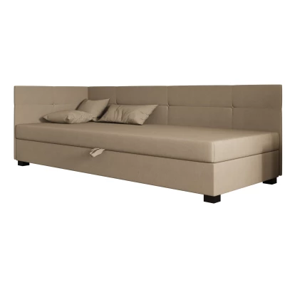 Jednolůžková čalouněná postel 90x195 LOCIKA PLUS 2 - hnědá