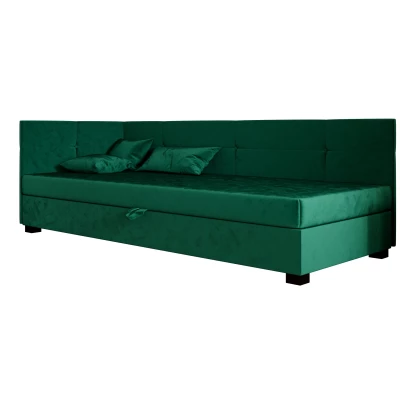 Jednolůžková čalouněná postel 120x195 LOCIKA PLUS 2 - zelená