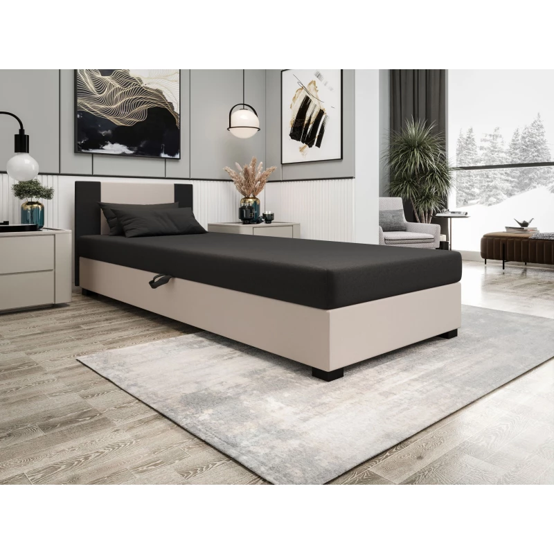 Čalouněná jednolůžková postel 80x195 ARIADNA 1 - šedá / světle šedá