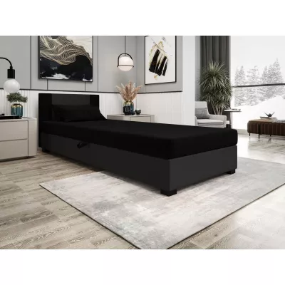 Čalouněná jednolůžková postel 80x195 ARIADNA 1 - černá / šedá