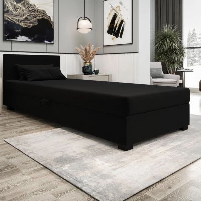 Čalouněná jednolůžková postel 80x195 ARIADNA 1 - černá