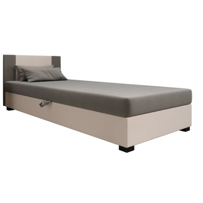 Čalouněná jednolůžková postel 80x195 ARIADNA 1 - světle šedá / ecru