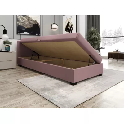 Čalouněná jednolůžková postel 80x195 ARIADNA 1 - hnědá / ecru