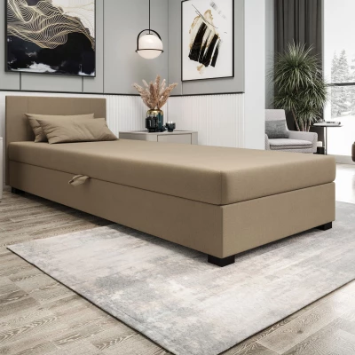 Čalouněná jednolůžková postel 80x195 ARIADNA 1 - hnědá