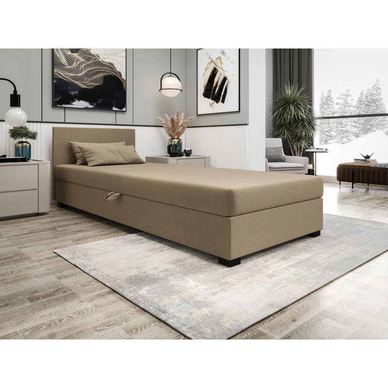 Čalouněná jednolůžková postel 80x195 ARIADNA 1 - hnědá