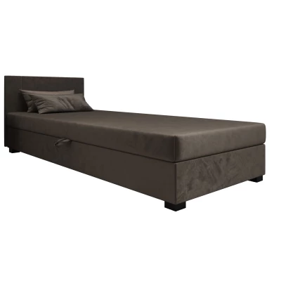 Čalouněná jednolůžková postel 80x195 ARIADNA 1 - tmavě hnědá