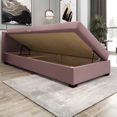 Čalouněná jednolůžková postel 80x195 ARIADNA 1 - tmavě hnědá