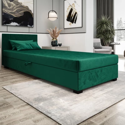 Čalouněná jednolůžková postel 80x195 ARIADNA 1 - zelená