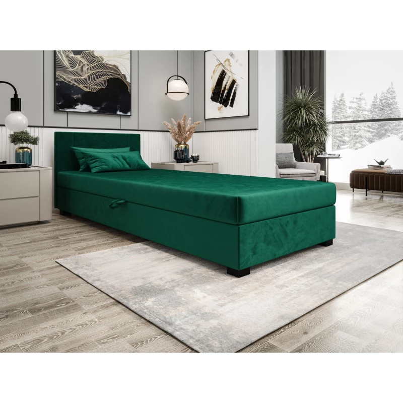 Čalouněná jednolůžková postel 80x195 ARIADNA 1 - zelená