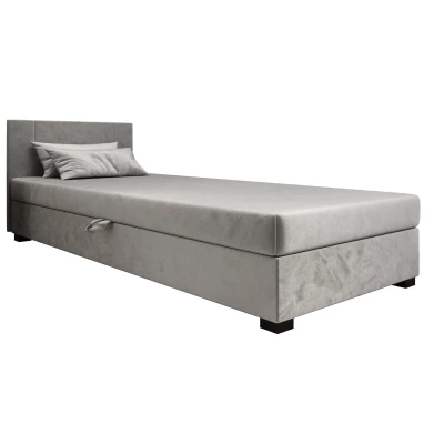 Čalouněná jednolůžková postel 80x195 ARIADNA 1 - světle šedá