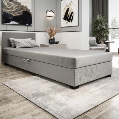 Čalouněná jednolůžková postel 80x195 ARIADNA 1 - světle šedá