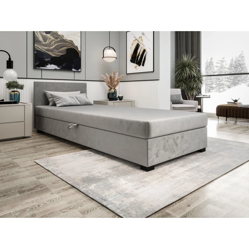 Čalouněná jednolůžková postel 80x195 ARIADNA 1 - světle šedá