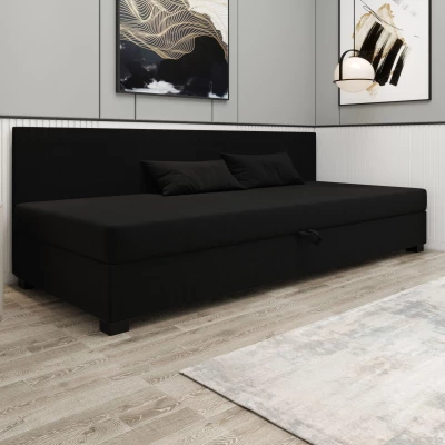 Čalouněná jednolůžková postel 90x195 ARIADNA BIZ 1 - černá