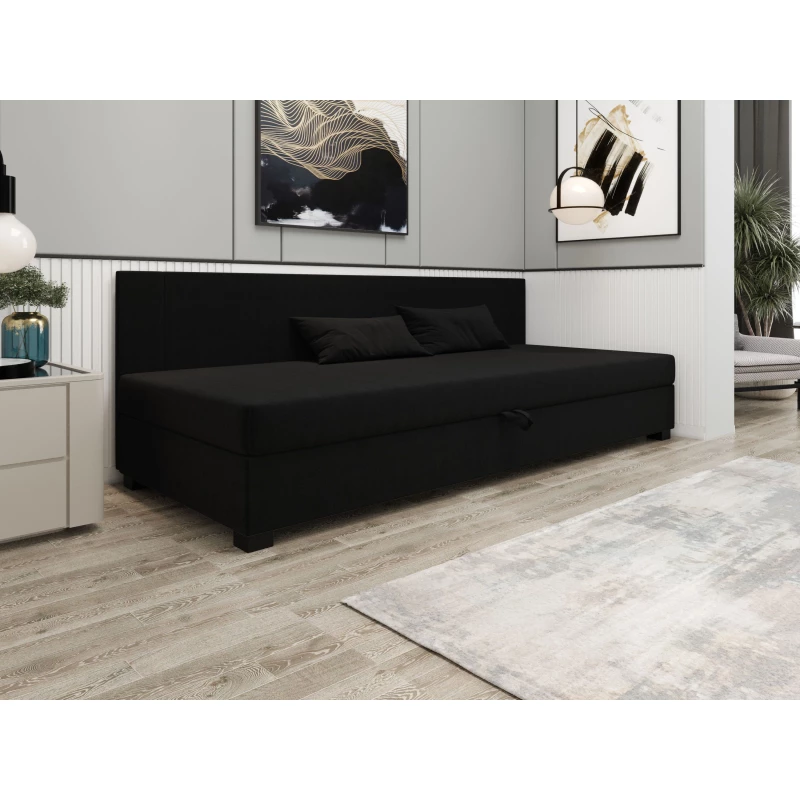 Čalouněná jednolůžková postel 90x195 ARIADNA BIZ 1 - černá