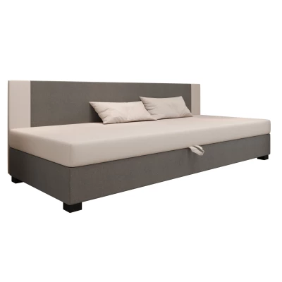 Čalouněná jednolůžková postel 90x195 ARIADNA BIZ 1 - světle šedá / ecru