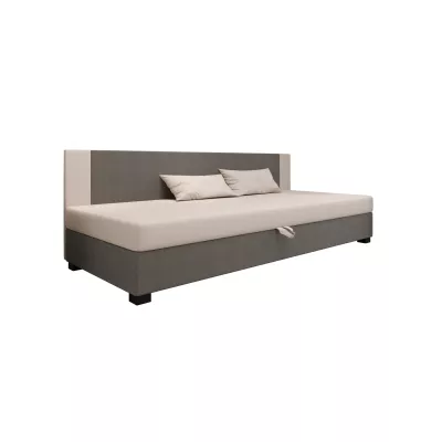 Čalouněná jednolůžková postel 90x195 ARIADNA BIZ 1 - světle šedá / ecru