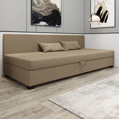 Čalouněná jednolůžková postel 90x195 ARIADNA BIZ 1 - hnědá