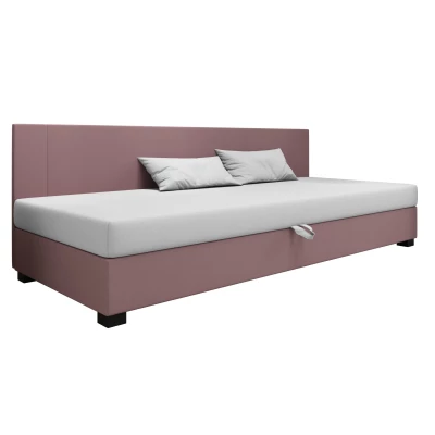 Čalouněná jednolůžková postel 90x195 ARIADNA BIZ 1 - růžová / bílá