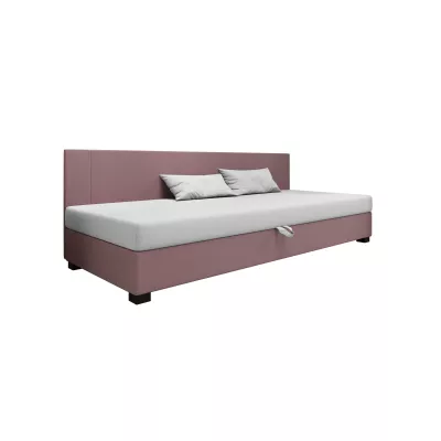 Čalouněná jednolůžková postel 90x195 ARIADNA BIZ 1 - růžová / bílá