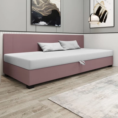 Čalouněná jednolůžková postel 90x195 ARIADNA BIZ 1 - růžová / bílá